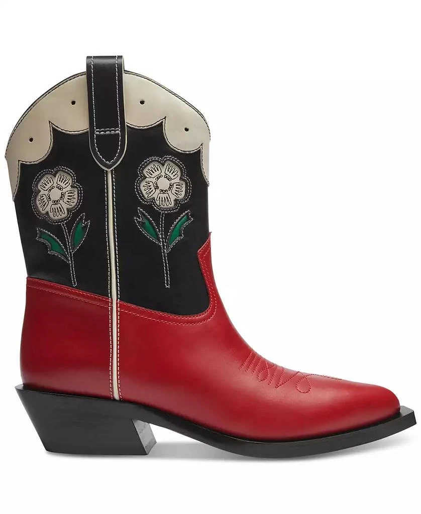 Coach Women's Aria Leather Cowboy Booties 2