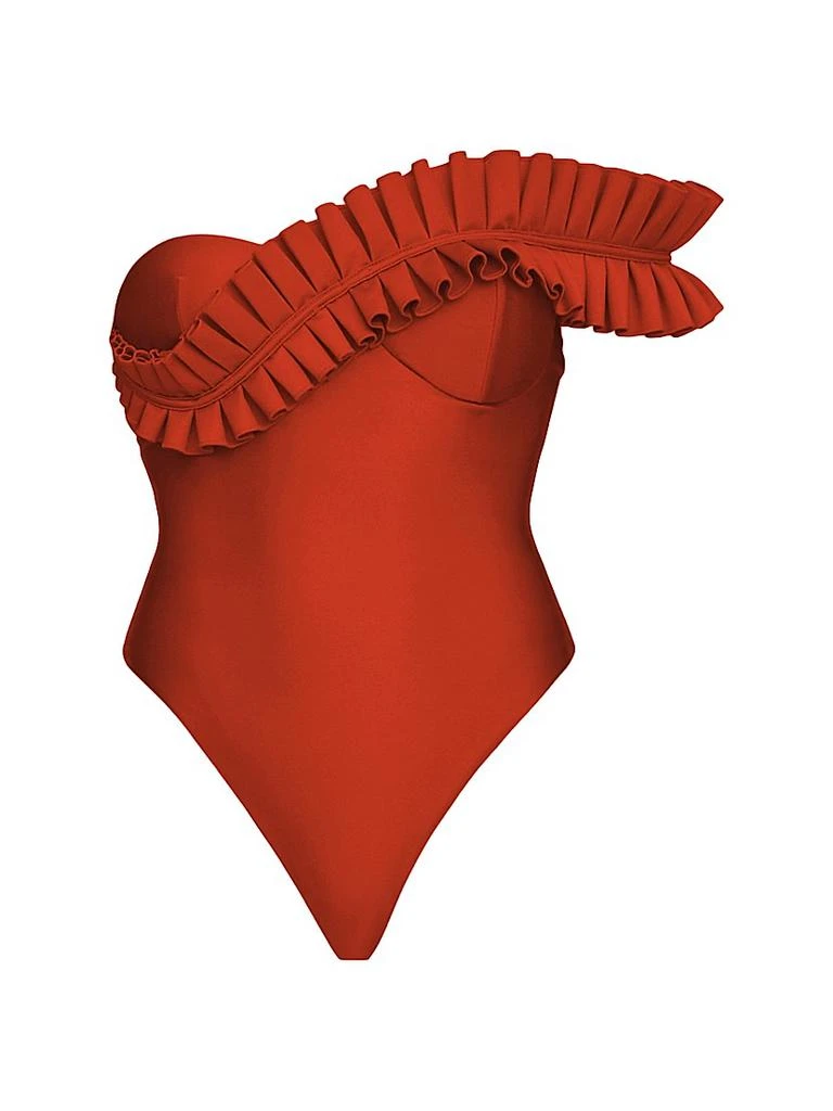 Andrea Iyamah Nisi Pleated Underwire One-Piece Swimsuit 1