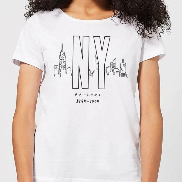 By IWOOT Friends NY Skyline Women's T-Shirt - White 1