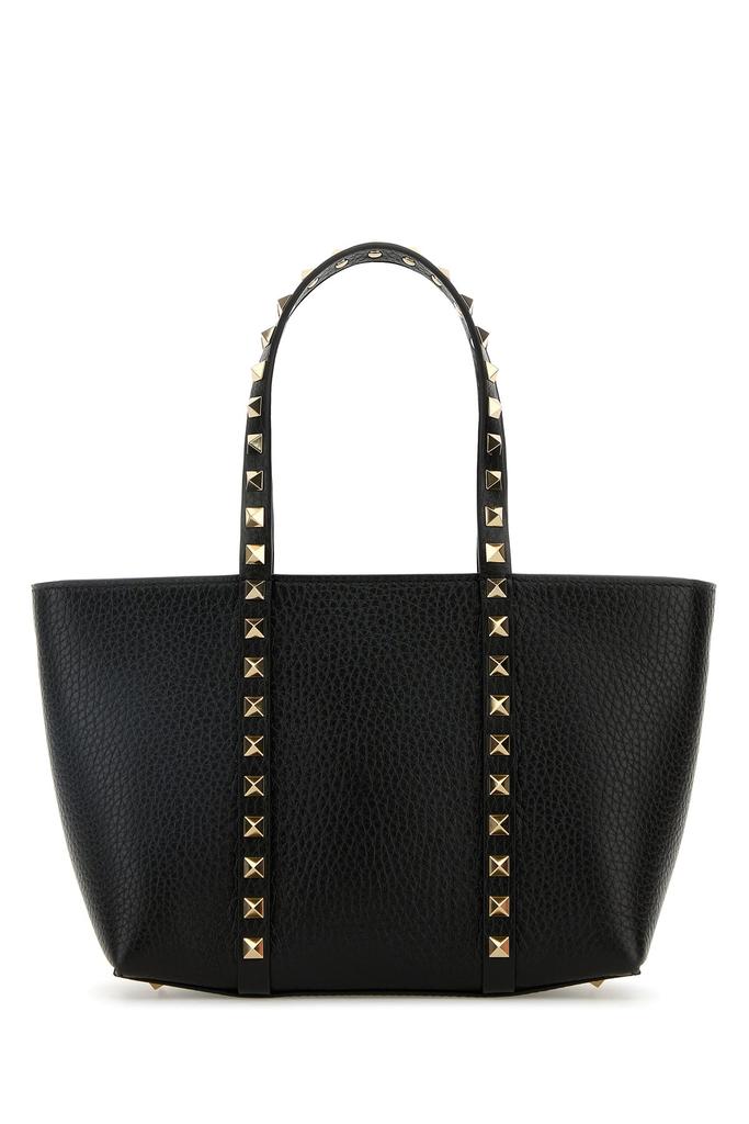 Valentino Black leather medium Rockstud handbag