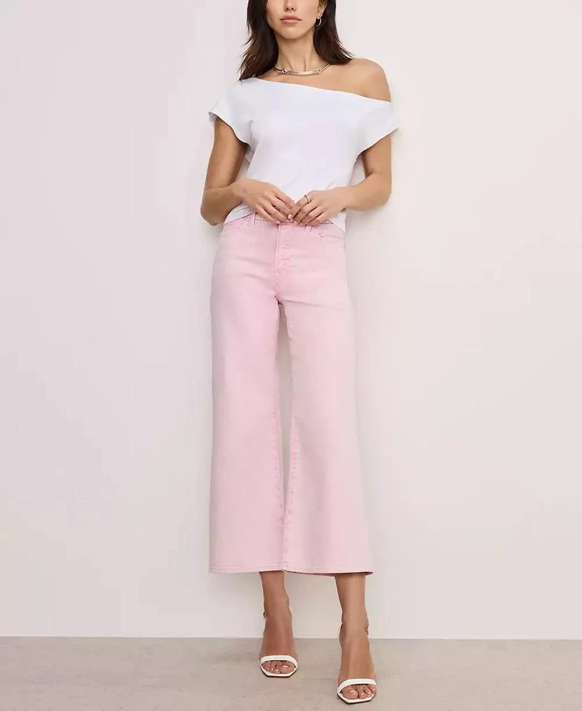 Good American Women's Good Waist Palazzo Cropped Jeans 1