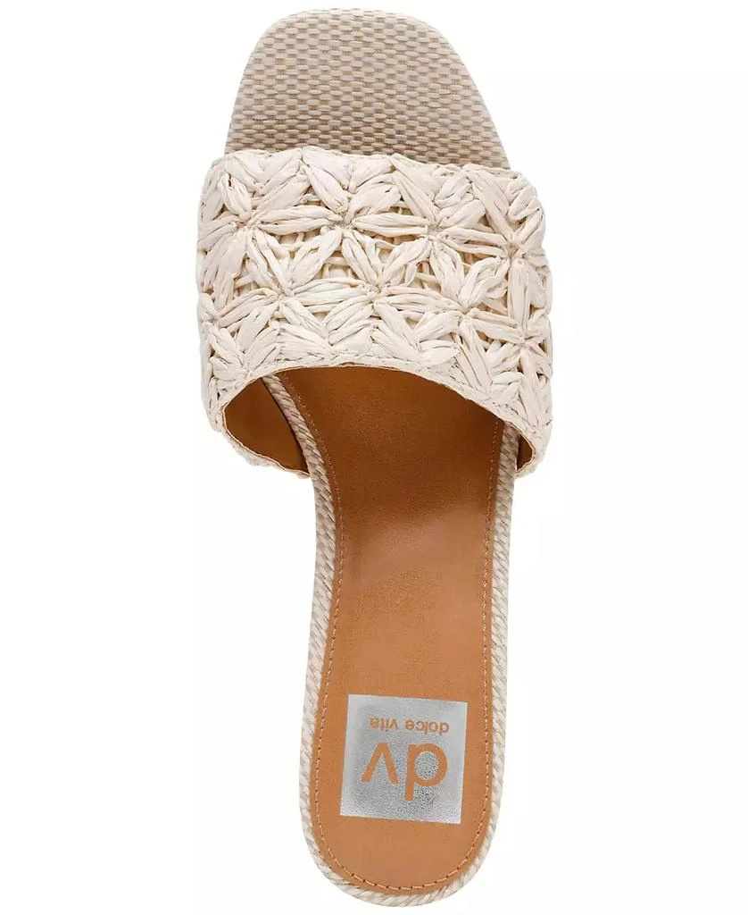 DV Dolce Vita Women's Honey Raffia Block-Heel Dress Sandals 4