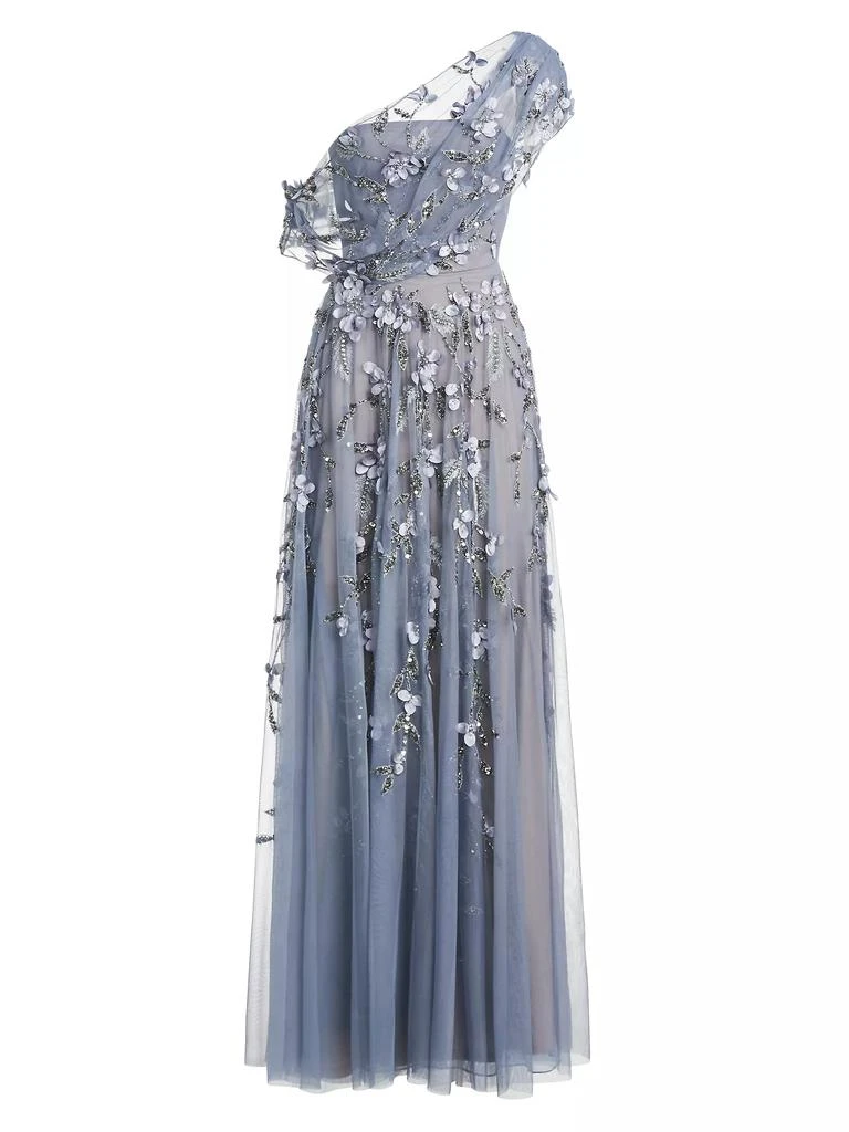 Theia Fiorella Draped Petal Gown 1