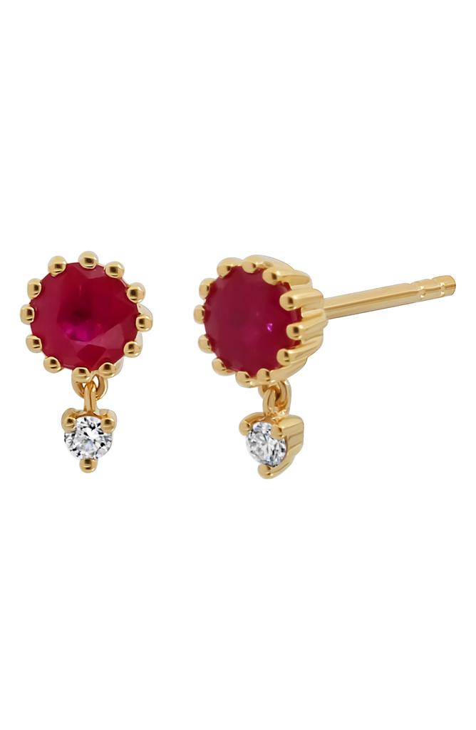 Bony Levy 18K Gold El Mar Ruby & Diamond Stud Earrings