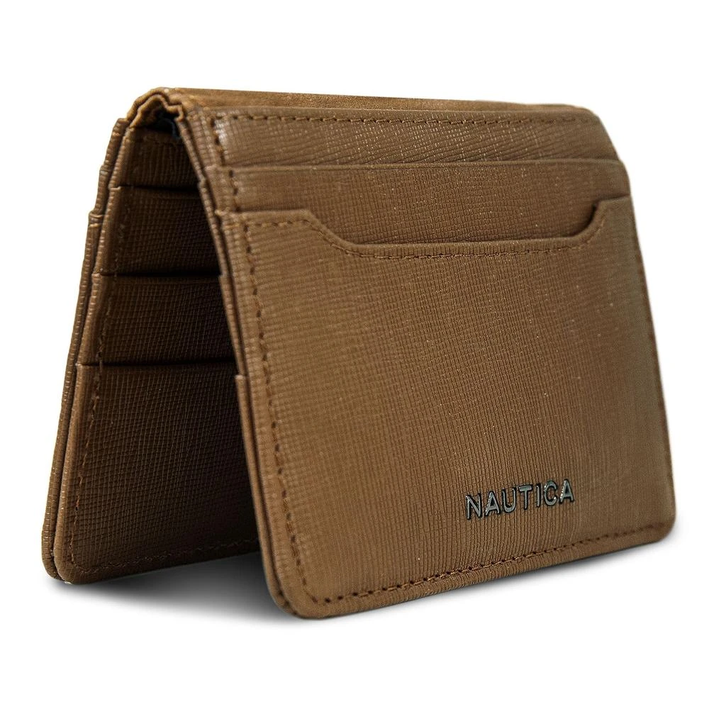 Nautica Mens Saffiano Leather Card Case 2