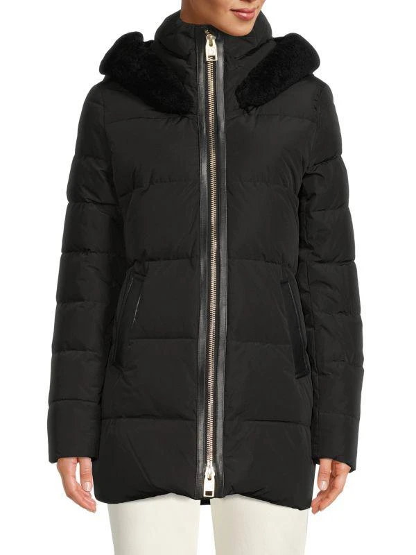 Nicole Benisti Nakiska Shearling Trim Down Puffer Jacket 1