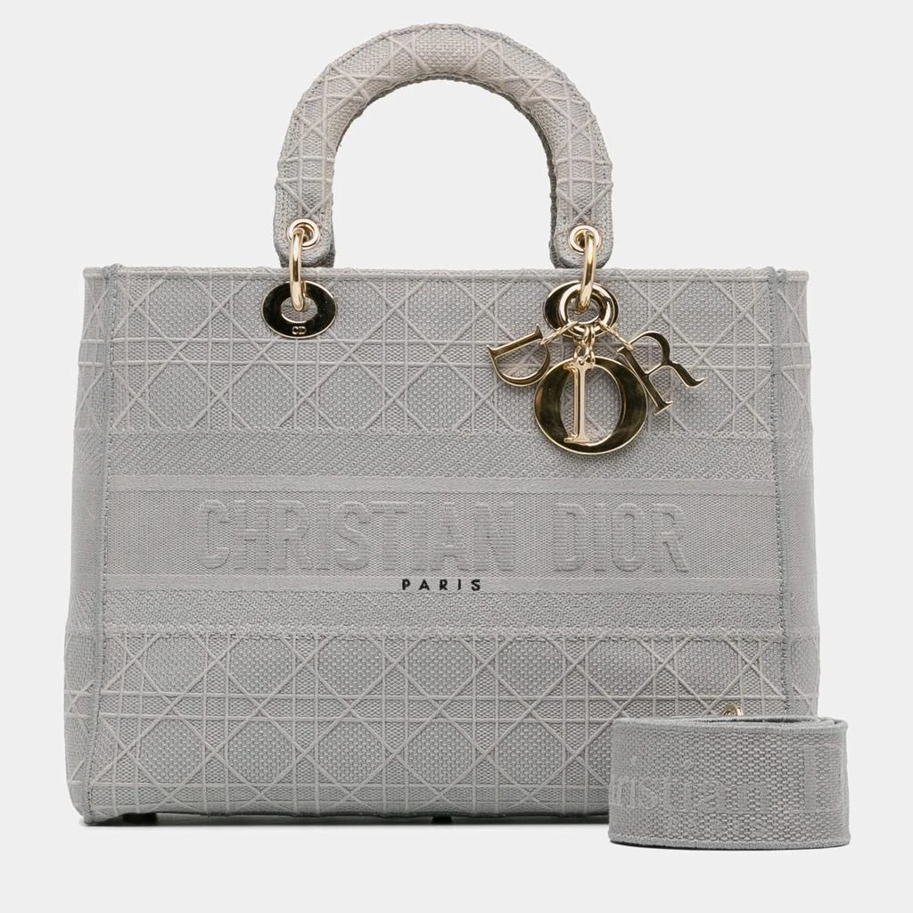 Dior Dior Grey Large Canvas Cannage Lady D Lite 6