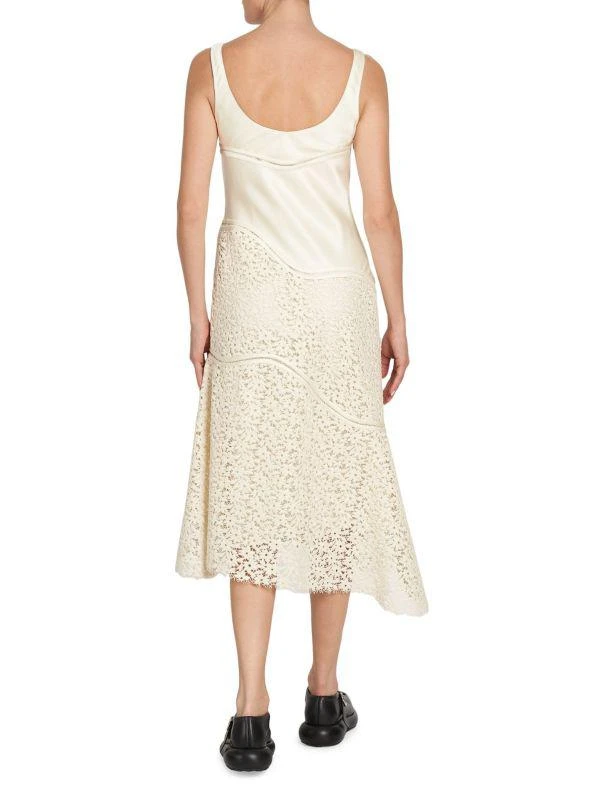 Jil Sander Floral Lace Asymmetric Midi-Dress 2