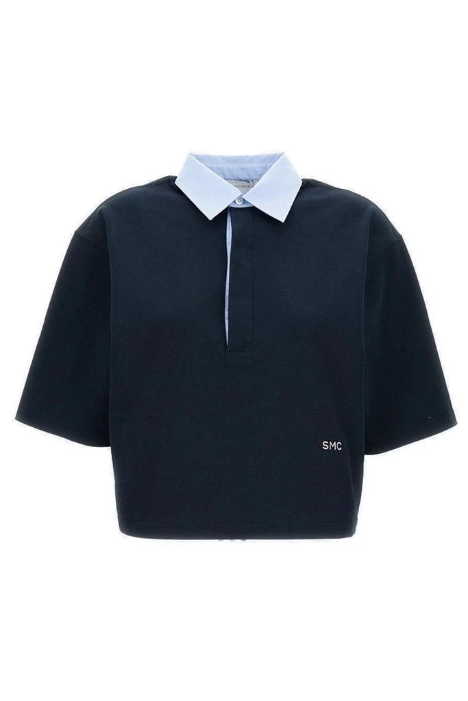 Stella McCartney Stella McCartney Logo Emroidered Cropped Polo Shirt 1