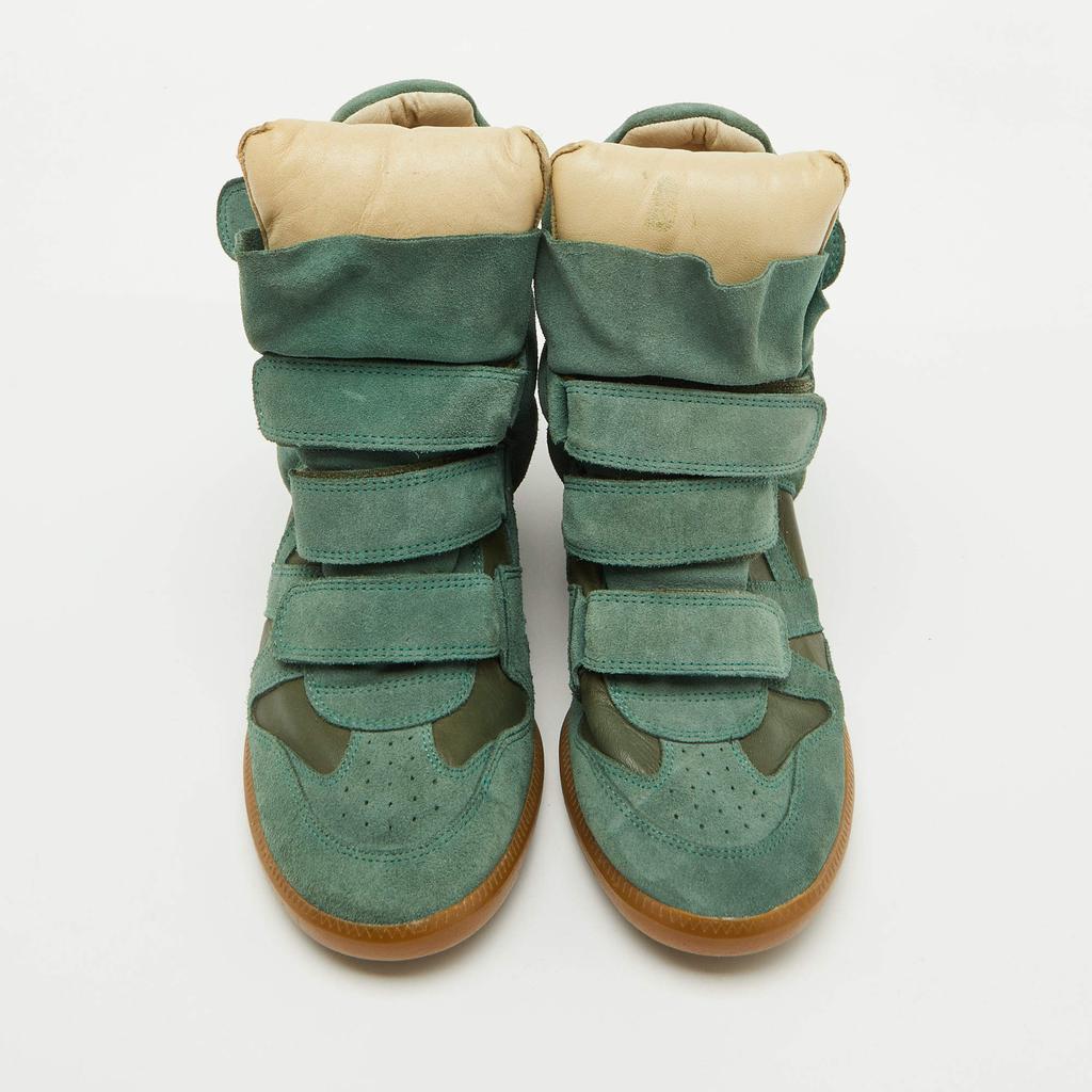 Isabel Marant Isabel Marant Green Suede and Leather Bekett Wedge