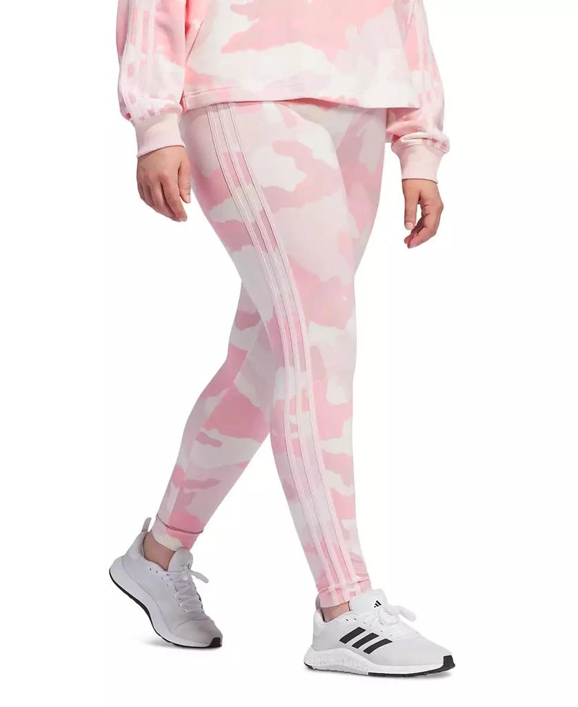 Adidas Plus Size Camo Print Three Stripe Leggings 3