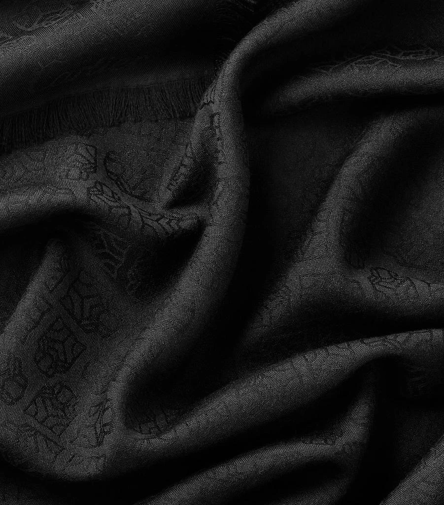 Cartier Cashmere-Wool-Silk Panther Shawl Scarf 5
