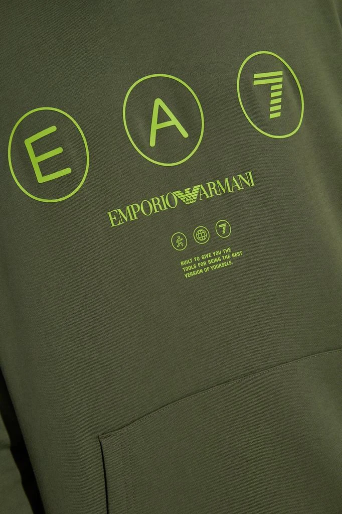 EA7 EMPORIO ARMANI Ea7 Emporio Armani Logo Printed Hoodie 4