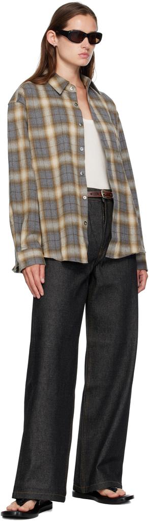 COOR Brown Ombre Flannel One Pocket Checkered Shirt - Shirts