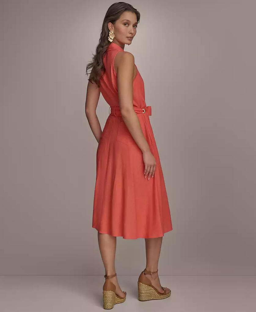 Donna Karan Women's Belted Linen Shirt Dress