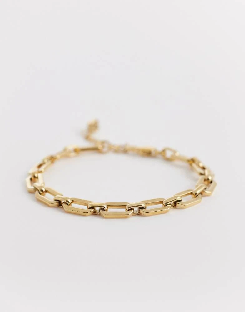 Abbott Lyon Abbott Lyon link chain bracelet in 18k plated stainless steel in gold