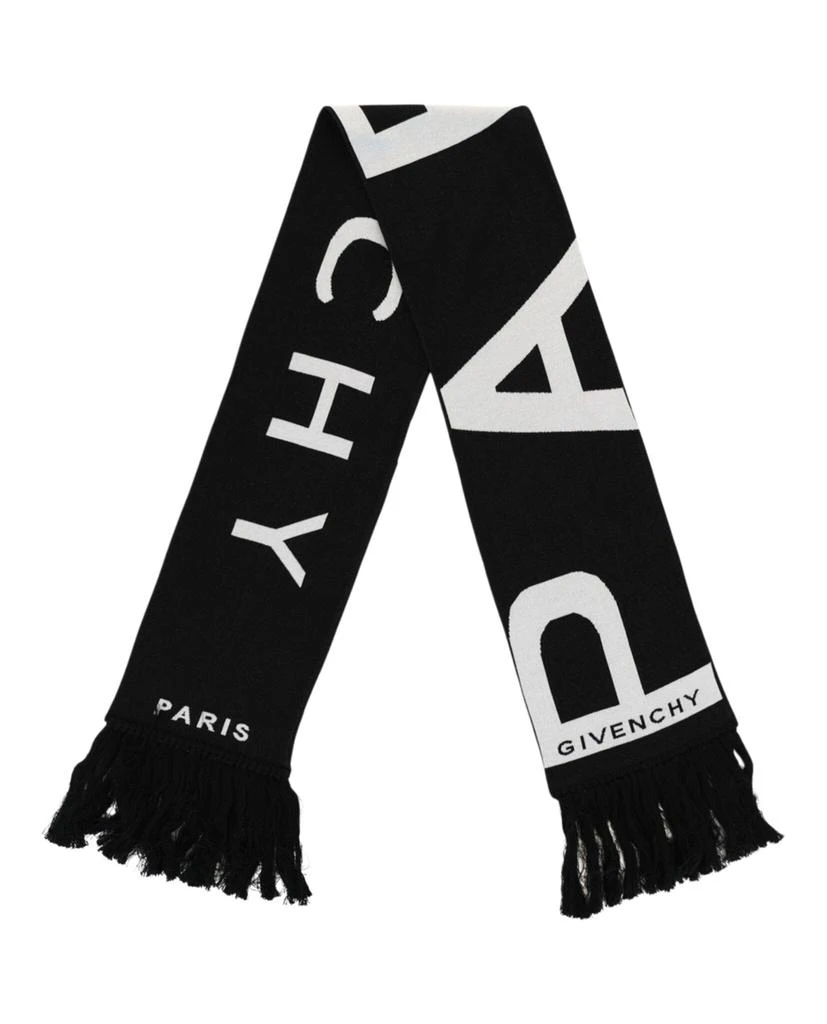 Givenchy Logo Fringe Football Scarf 2
