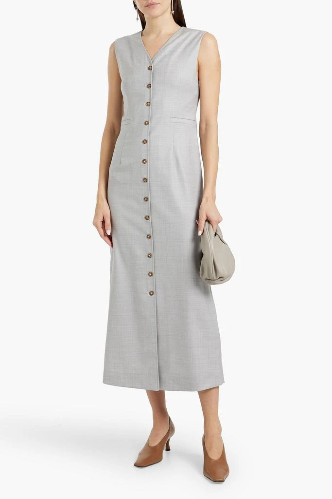 Loulou Studio Idika wool-twill midi dress 2