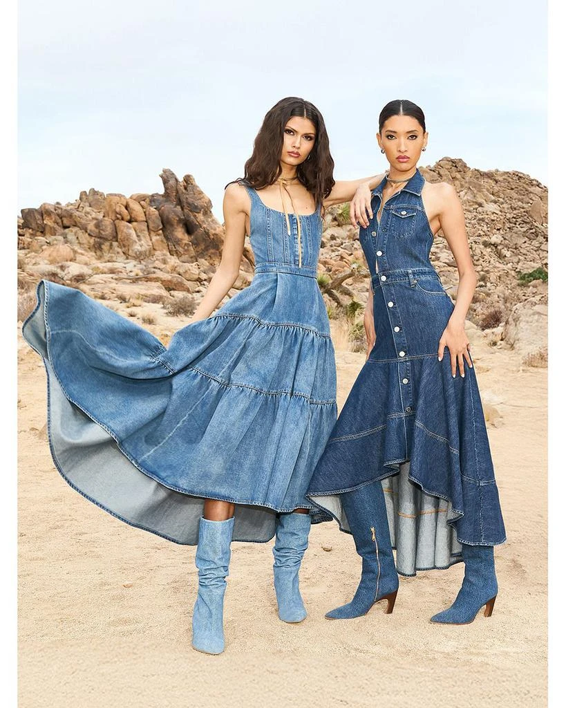 Alice + Olivia Diana Tiered Denim Dress 2