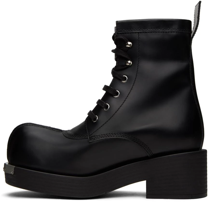 MM6 Black Patent Leather Ankle Boots 3