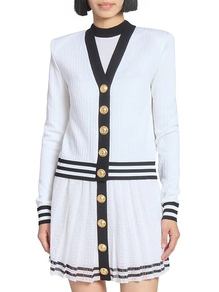 Balmain Logo Knit Cardigan 3