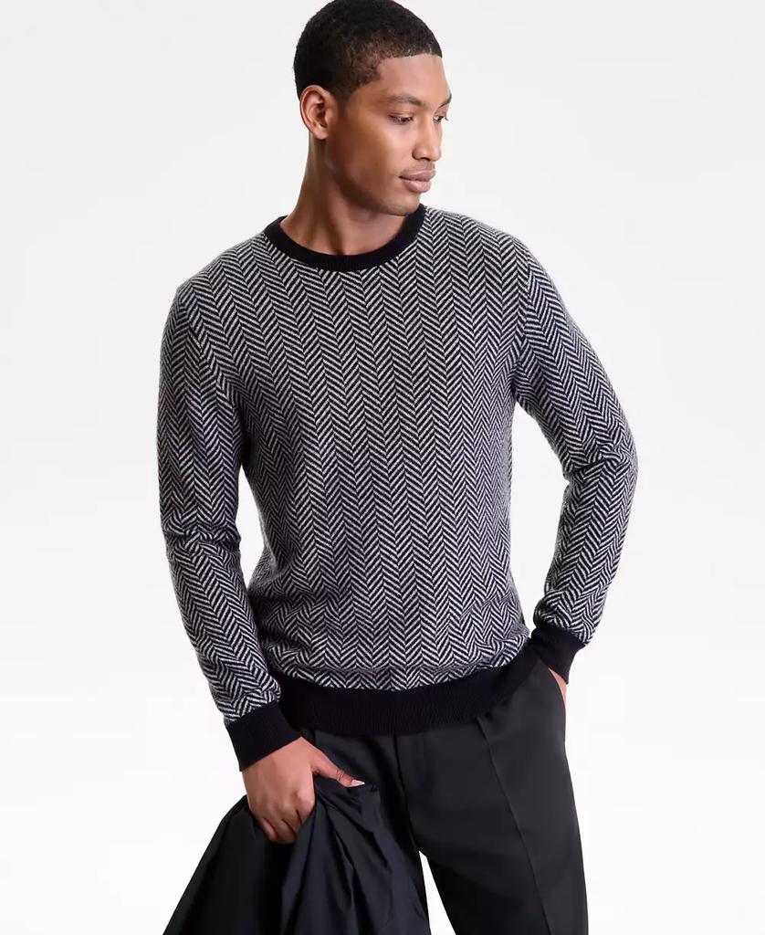 Club Room Men's Regular-Fit Herringbone 100% Cashmere Sweater, Macy's Exclusive
