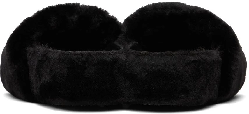 Stella McCartney Black Signature Fuzzy Slides 2