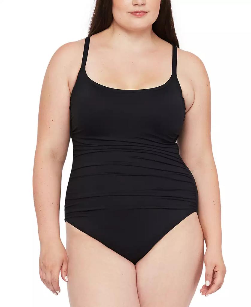 La Blanca Plus Island Goddess Plus Lingerie Mio Tummy Control One-Piece Swimsuit
