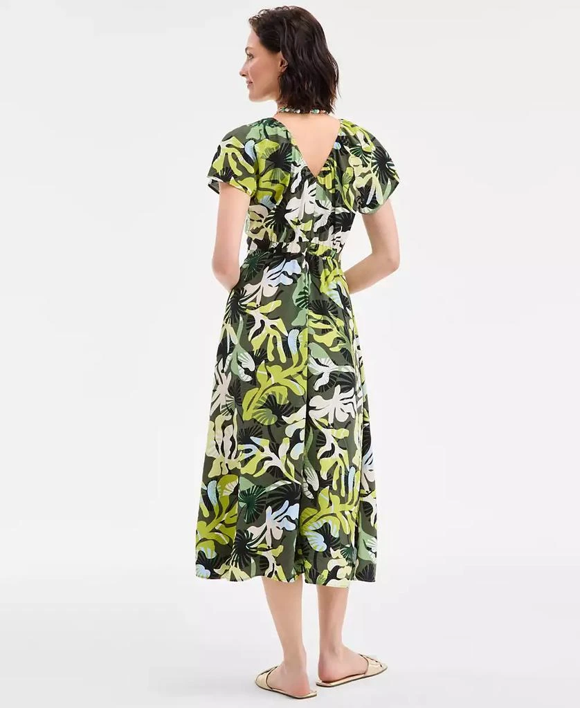 On 34th Women's Flutter-Sleeve Printed Textured Midi Dress, Exclusively at Macy's 5
