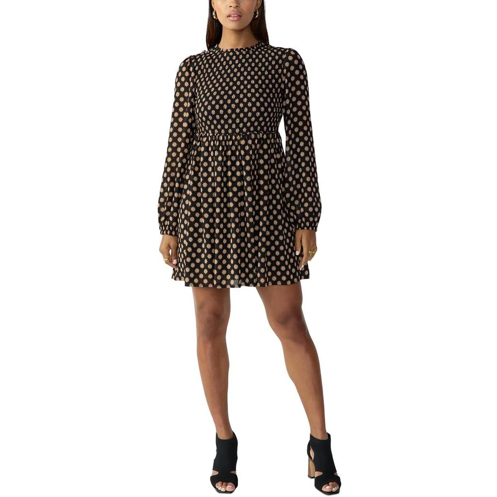 Sanctuary Womens Mini Smocked Babydoll Dress 3