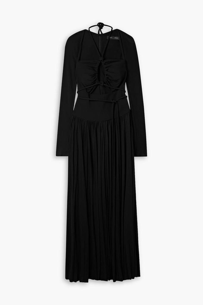 Proenza Schouler Cutout plissé-jersey halterneck maxi dress