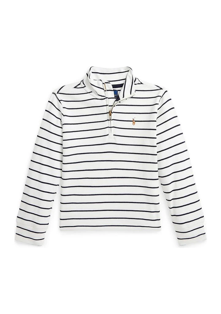 Ralph Lauren Boys 2-7 Striped Cotton Quarter-Zip Pullover 1