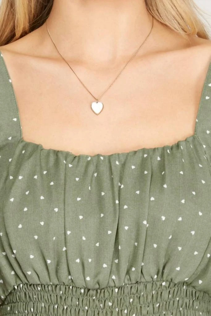 She + Sky Sage Heart Romper 2
