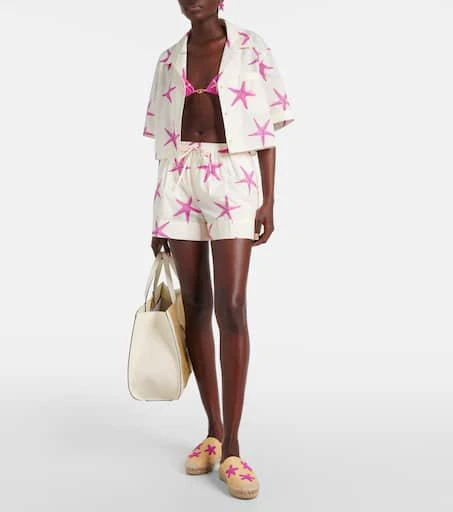 Valentino Starfish cropped cotton poplin shirt 2