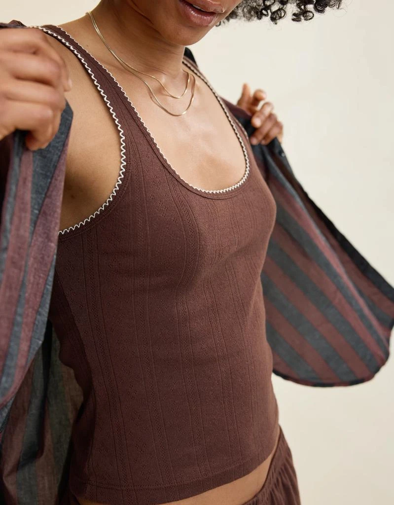 Aerie Aerie Off-Duty Pointelle Tank Top 1