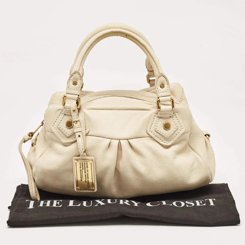 Marc Jacobs Marc by Marc Jacobs Off White Leather Classic Q Baby Groovee Satchel 21
