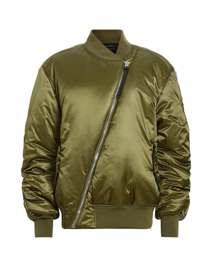 ALL SAINTS Roomer Asymmetrical Zip Bomber Jacket 11