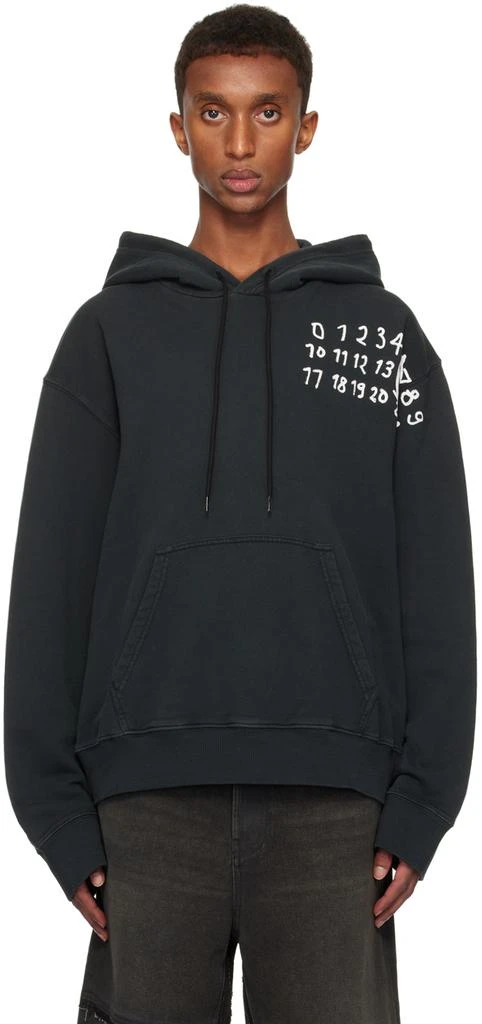 MM6 Black Logo Hoodie 1