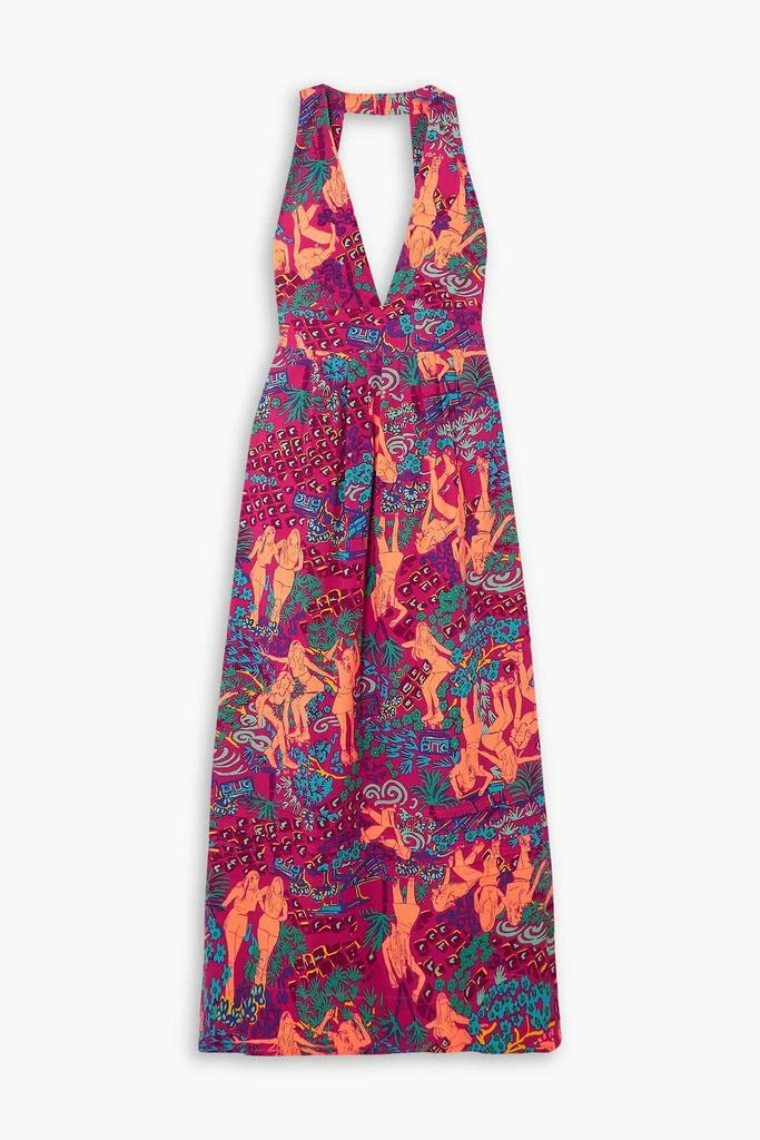 See by Chloé Cutout printed cotton maxi dress 1