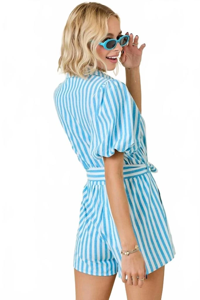 day + moon Striped Bubble Romper In Multi 3