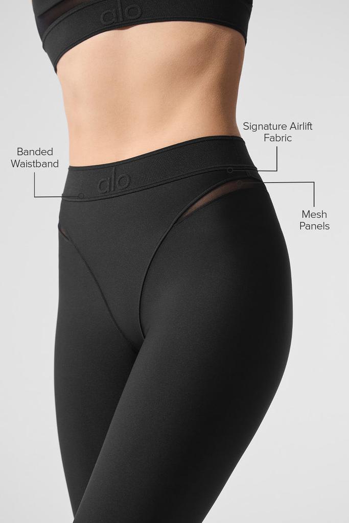 Alo Airlift High-Waist 7/8 Rebel Legging - Black - Pants - Free