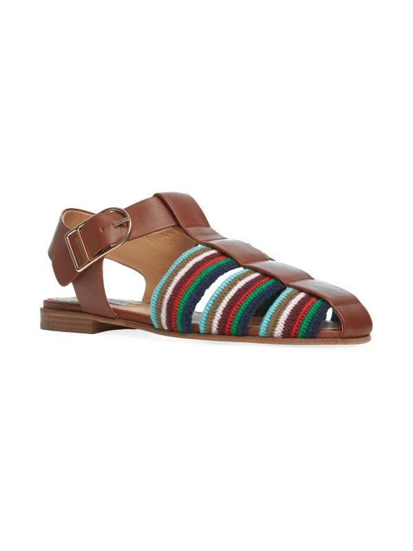 Gabriela Hearst Calla Lamb Leather & Crochet Flats 2
