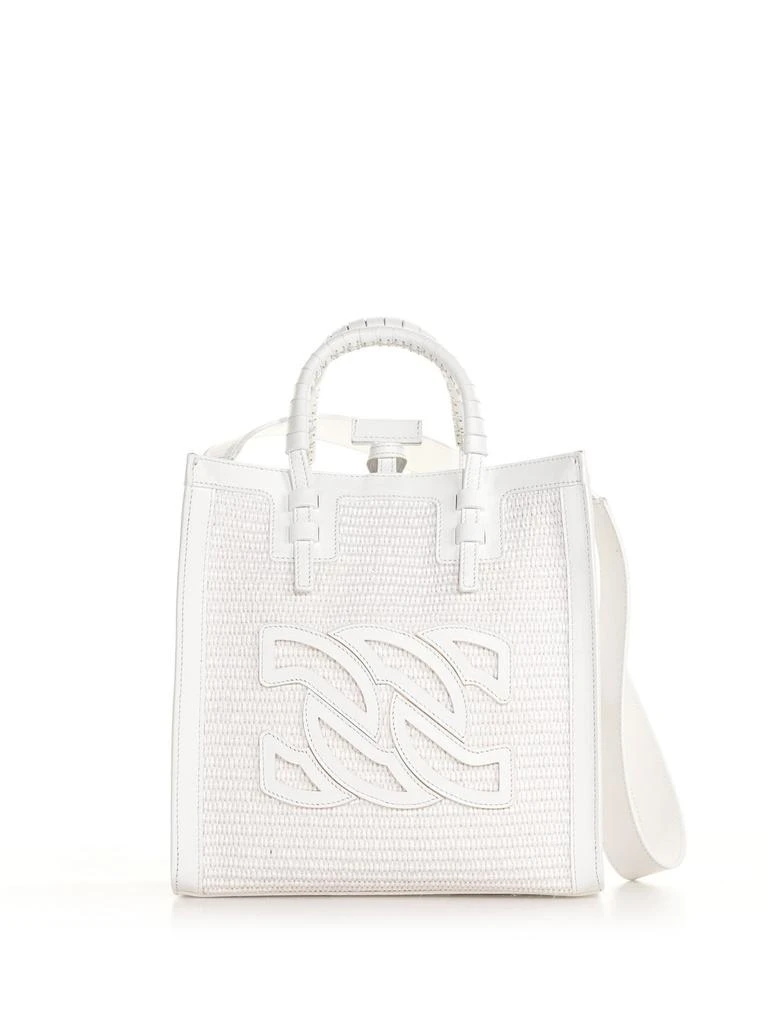 CASADEI Casadei Baurivage Woven Top Handle Bag 1