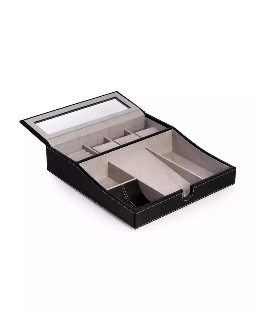 Bey-Berk Valet Tray with Multi-Compartment Storage 2