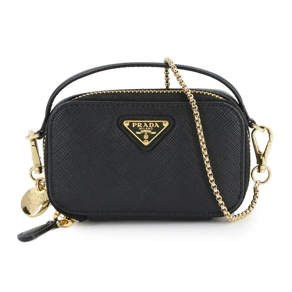 Prada Saffiano Triangle Pouch Shoulder Bag (Pre-Owned) 1