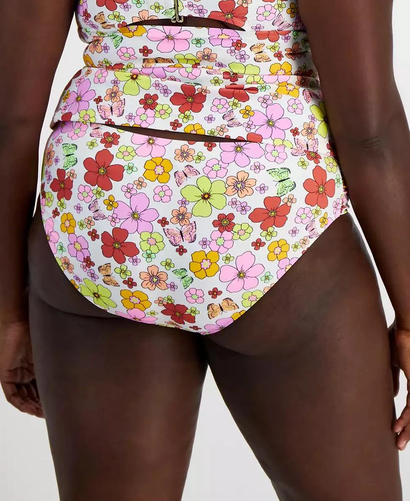 California Waves Salt + Cove Plus Size Floral-Print Swim Bottoms, Created for Macy's 2