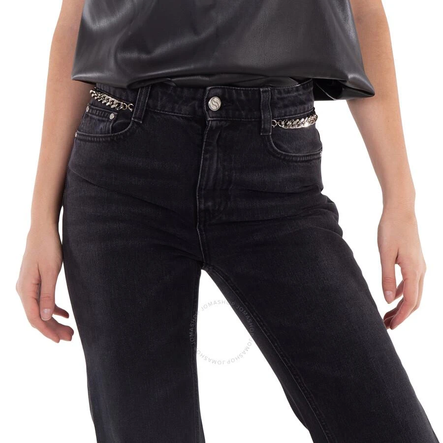 Stella McCartney Black Falabella Cotton Denim Flared Leg Jeans 2