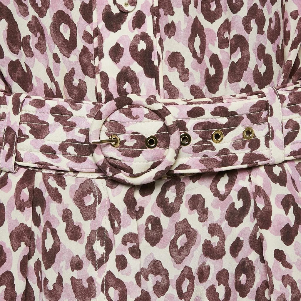 Zimmermann Zimmermann Purple Leopard Print Silk Shirt and Shorts Set M/L 5