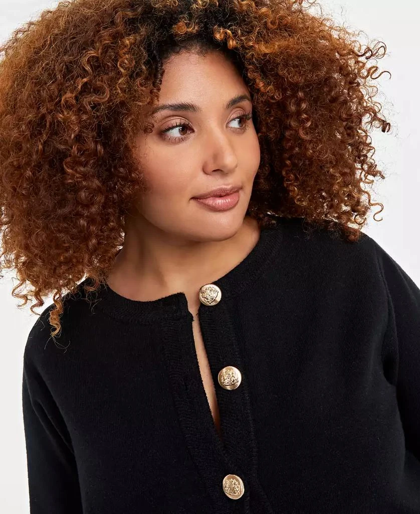 On 34th Trendy Plus Size Milano Crewneck Cardigan, Created for Macy's 3