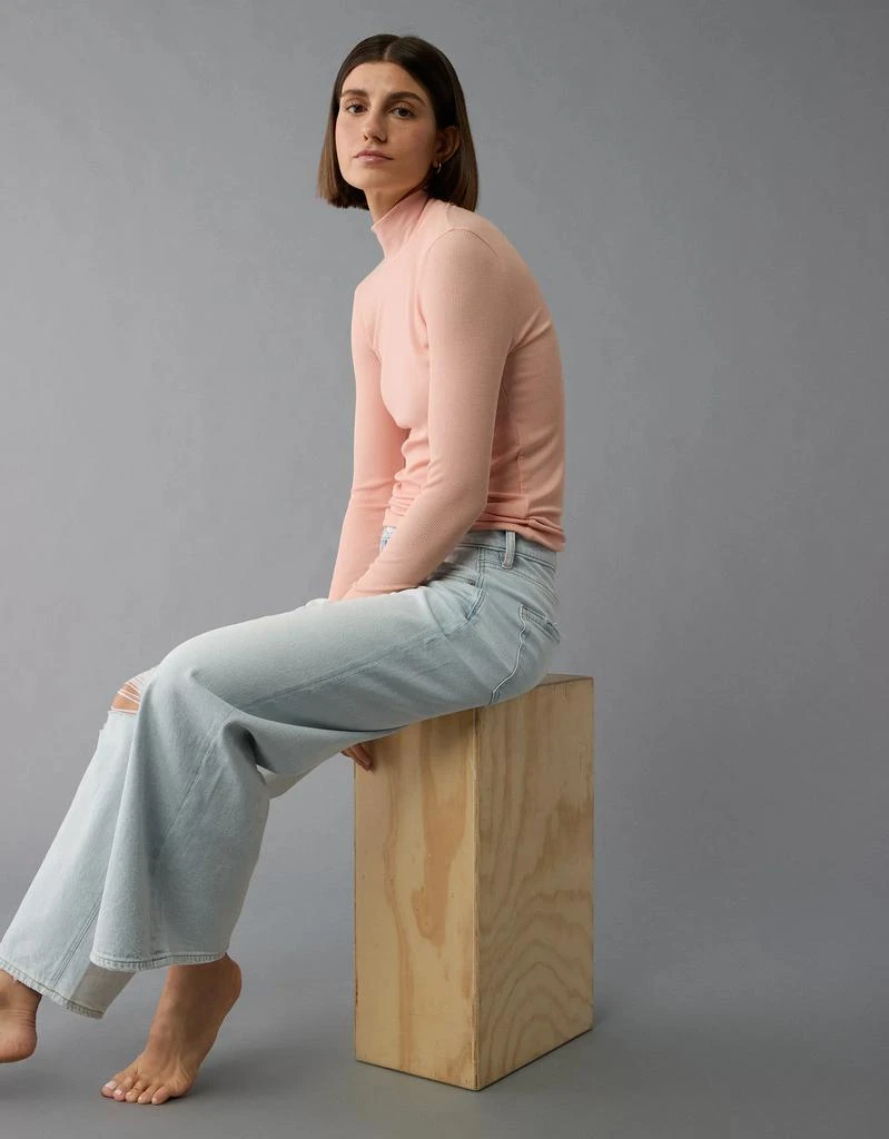 AE AE Soft & Sexy Mock Neck Long-Sleeve T-Shirt 1